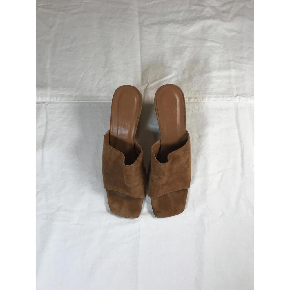 Brown Staud Suede Women's Wedge Sandals size 42